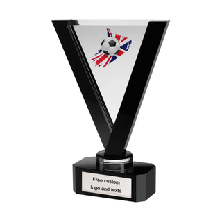 Noble Manufacturer Wholesale Cheap Glass Plaque With Custom Printing Logo UK Gift Personalized Hand Crafts Soccer Trophy Award