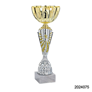 2024 New Design Different Size Custom Made Marble Base Sports Golf Soccer Basketball Marathon Custom Logo Gold Metal Gold Dance Trophy Cup 