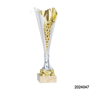 2024 New Design Different Size Custom Made Marble Base Sports Golf Soccer Basketball Marathon Custom Logo Gold Metal Gold Dance Trophy Cup 