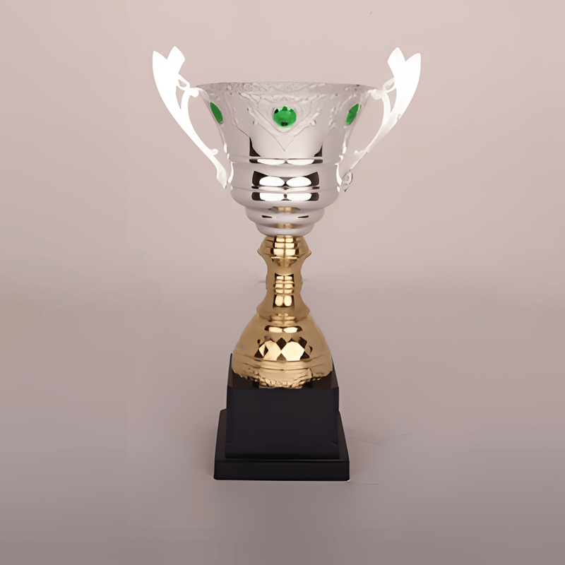 2024 New Design Different Size Custom Made Marble Base Sports Golf Soccer Basketball Marathon Custom Logo Metal Silver Metal Trophy Cup 