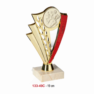 2024 New Design Different Size Custom Made Marble Base Sports Golf Soccer Basketball Marathon Custom Logo Gold Metal Star Trophy Cup 