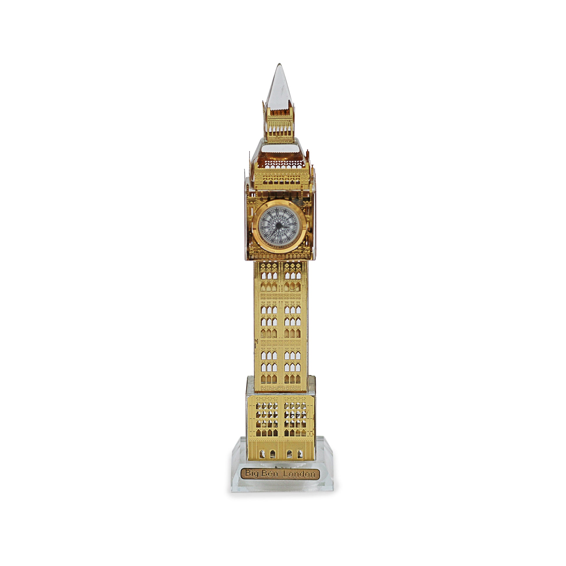 Noble Manufacturer Wholesale UK Gift Personalized Crystal Glass Metal Big Ben Clock Souvenir 
