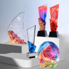 Noble New Product Blade Resin Crystal Trophy Medal Creative Color Printing High-grade Atmospheric Honorary License Trophy Award