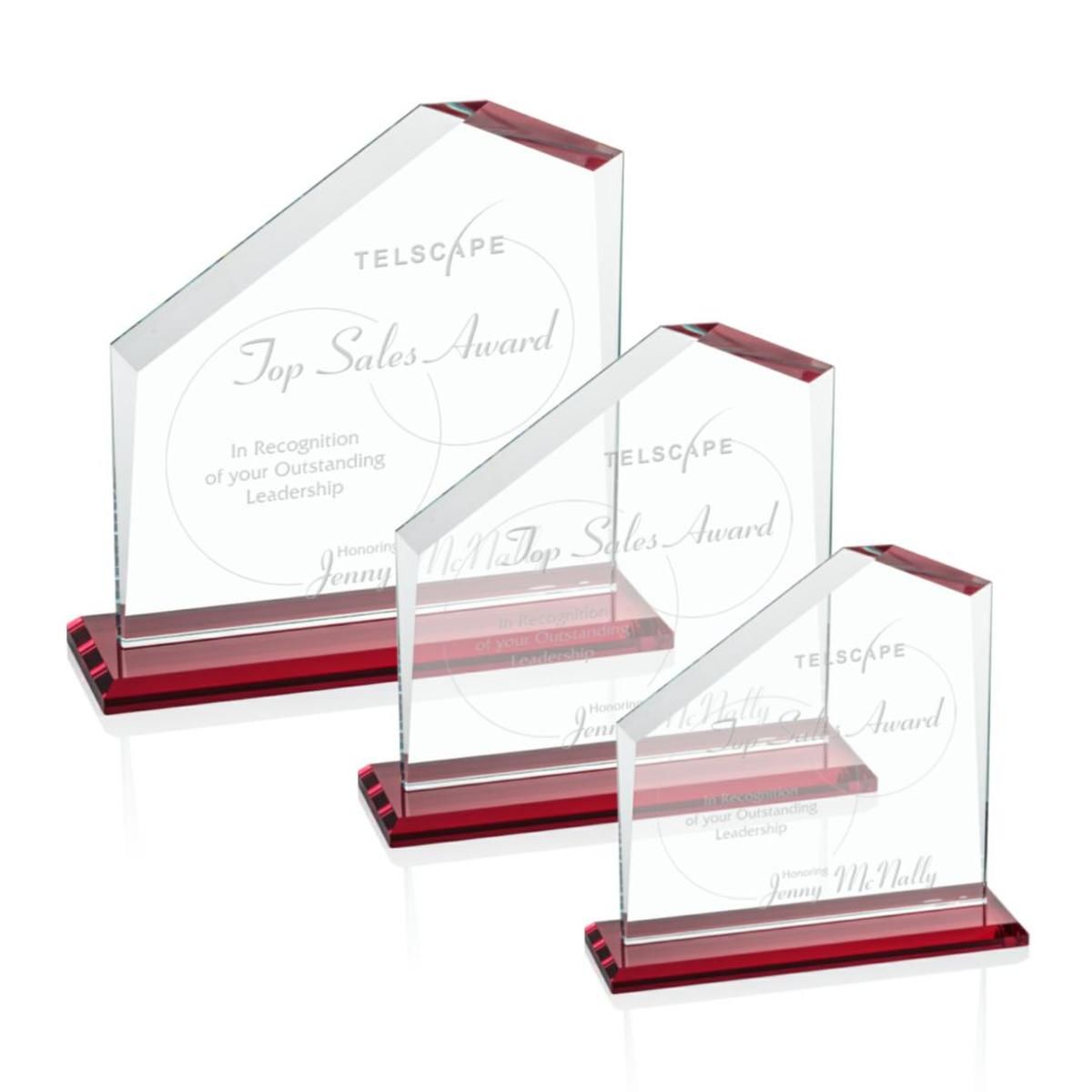 Noble Wholesale Cheap Different Color Options Outdoor Sports Business Gift Custom Personalized Logo Glass Trophy Award Plaque