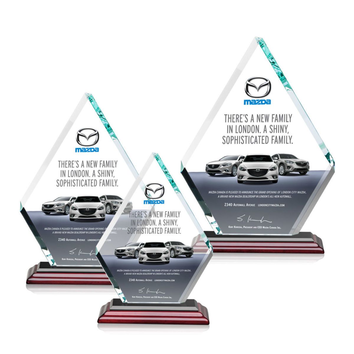 Noble Wholesale Cheap Different Color Options Outdoor Sports Business Gift Custom Personalized Logo Glass Trophy Award Plaque