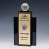 Noble High Quality Crystal Cube Golf Ball Golfer Sports Awards Custom Bespoke Logo Golf A Hole in One Trophy Awards