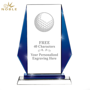 Noble Crystal Glass Outdoor Sports Customized Personalized Bespoke Logo Golf Trophy Award