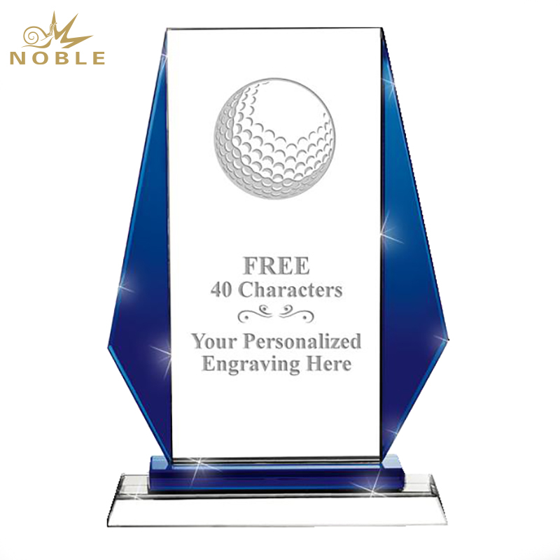 Noble Crystal Glass Outdoor Sports Customized Personalized Bespoke Logo Golf Trophy Award