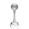 Noble High Quality Crystal Gold Ball Business Gift Sports Awards Custom Bespoke Logo Golf A Hole in One Trophy Hand Craft