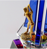 Noble Manufacturer Metal Golf Figure Crystal Glass outdoor Sports Customized Personalized Bespoke Logo Golf Trophy Award