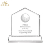 Noble Home Plate Crystal Glass outdoor Sports Customized Personalized Bespoke Logo Golf Trophy Award