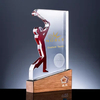 Noble High Quality K9 Crystal Business Gift Sports Awards Custom Bespoke Logo Golf A Hole in One Trophy Hand Craft