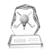 Noble High Quality Crystal Business Gift Sports Awards Custom Bespoke Logo Golf A Hole in One Trophy Hand Craft