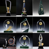 Noble High Quality K9 Crystal Business Gift Sports Awards Custom Bespoke Logo Golf A Hole in One Trophy Hand Craft