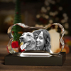 Noble Crystal Bone With 3D Laser Engraving Picture Inside Dog Pet Gift Paperweight