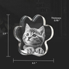 Noble Crystal Cat Paw With 3D Laser Engraving Picture Inside Cat Paw Pet Gift Paperweight