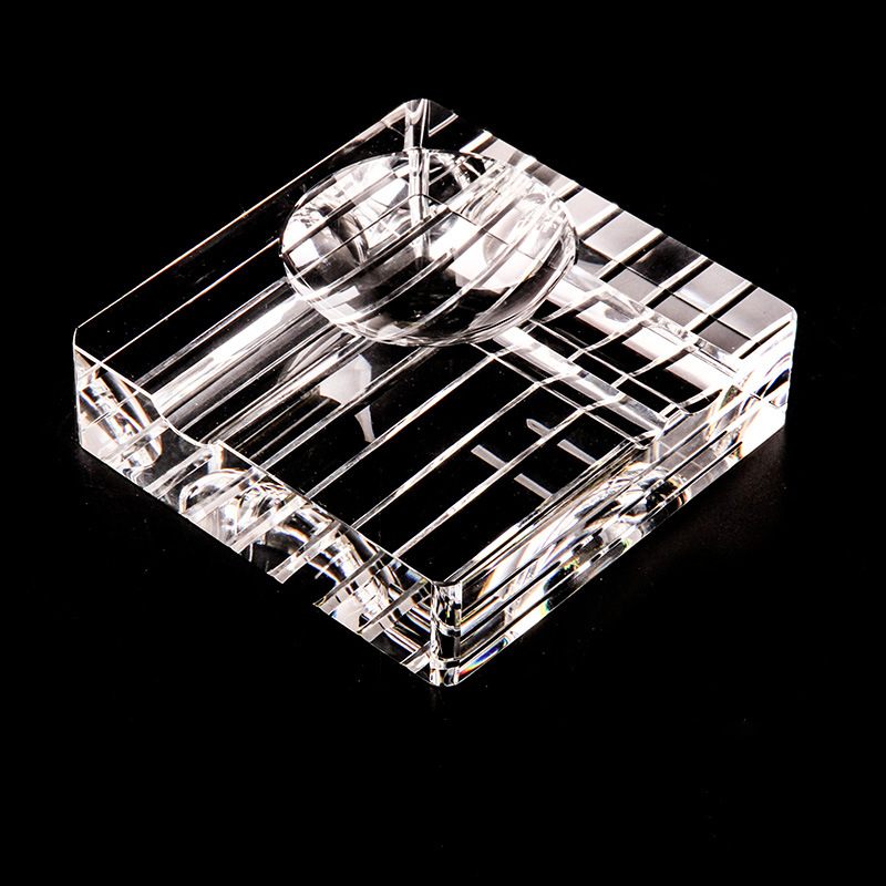 Noble Optical Crystal Award Trophy Award Custom Logo Business Office Gift Ashtray Hand Craft