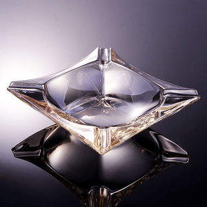 Noble Optical Crystal Award Custom Logo Business Office Gift Ashtray Hand Craft