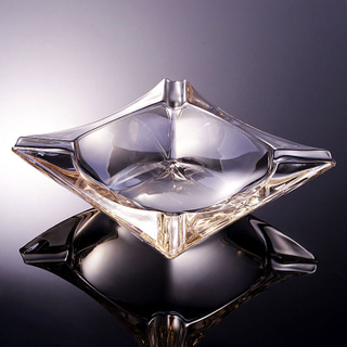 Noble Optical Crystal Award Custom Logo Business Office Gift Ashtray Hand Craft