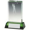 Noble Crystal Glass Golf Ball Custom Logo Golf Trophy Award