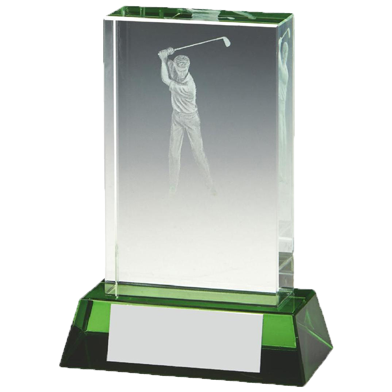 Noble Crystal Glass Golf Ball Custom Logo Golf Trophy Award