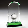 Noble Crystal Glass Golf Ball Custom Logo Golf Trophy Award