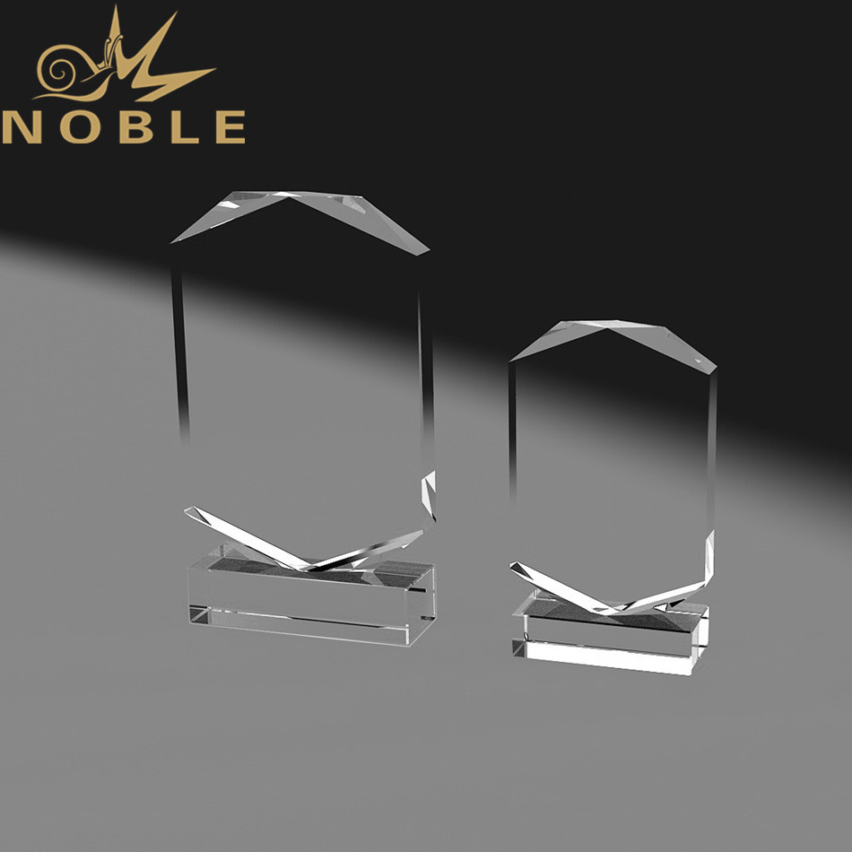 Noble Square Cutting Faced Top K9 Quality Crystal Plaque Award 