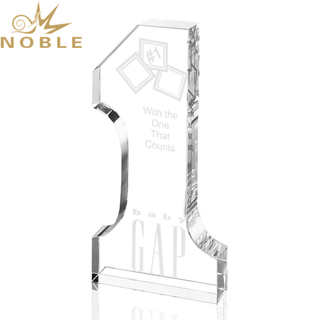 Free Engraving Custom Crystal Number Award for Winner