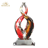 Noble Hand Blown Glass Art Trophy for Decoration Souvenir Gifts