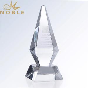Noble Excellent Free Engraving Custom Crystal Obelisk Award 
