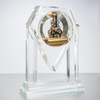 Noble Custom Optical Crystal Desktop Clock Business Gift