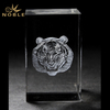 3D Laser Engraved Tiger Animal Crystal Cube Trophy Awards