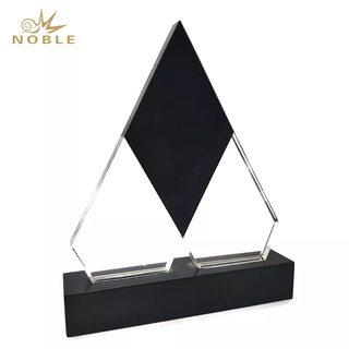  Free Engraving Custom Crystal Pyramid Plaque Awards