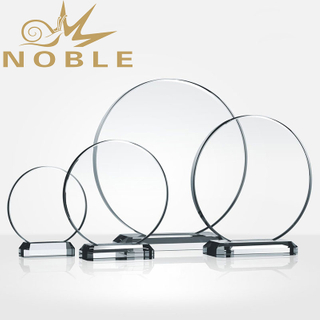 Custom Engraving Blank Glass Round Plaque Trophy