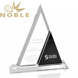  New Design Harmony Triangle Crystal Award Plaque