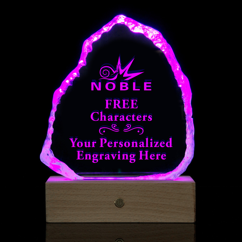 Best Selling Custom Engraving Crystal Iceberg Award with LED Base
