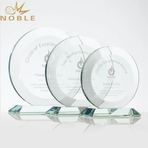 High Qulaity Custom Jade Glass Plate Plaque Award with Free Engraving