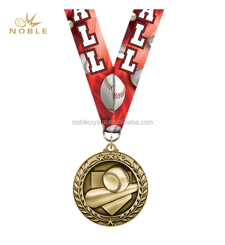 Custom Design Gold Plated Baseball Medal