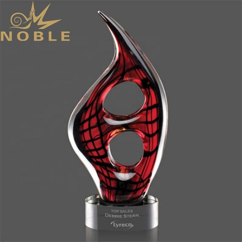 Hand Blown Glass Home Decoration Gift Custom Art Glass Award with Free Engraving