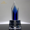 Noble Best Selling New Design Custom Corporate Trophy Visionary Diamond Blue Crystal Trophy
