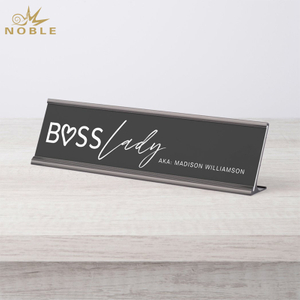 Noble Aluminum Metal Sheet Name Plate With Detachable Custom Logo Promotional Business Gift Office Desk Decoration Hand Craft