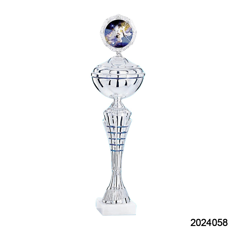2024 New Design Different Size Custom Made Marble Base Sports Golf Soccer Basketball Marathon Custom Logo Gold Metal Silver Dance Trophy Cup 