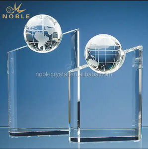 Noble Crystal Globe Trophy for Corporate Decoration