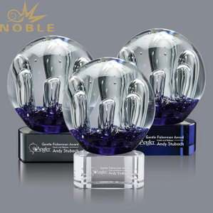 Noble Free Engraving Custom Art Glass Ball Award 