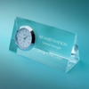 Noble Manufacturer Crystal Clock Business Gift Customized Bespoke Logo Office Decoration Trophy Award Hand Craft Desk Gift
