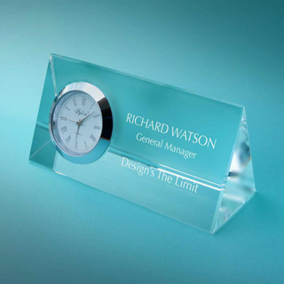 Noble Manufacturer Crystal Clock Business Gift Customized Bespoke Logo Office Decoration Trophy Award Hand Craft Desk Gift