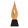 High Quality Customized Shape Gold Silver Bronze Metal Flame Business Gift Custom Logo Trophy Awards
