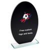 Noble Manufacturer Wholesale Crystal Glass Plaque With Custom Logo UK Gift Sport Soccer Trophy Award Hand Craft