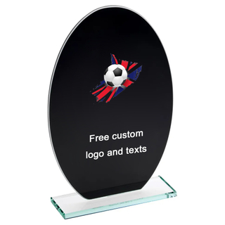 Noble Manufacturer Wholesale Crystal Glass Plaque With Custom Logo UK Gift Sport Soccer Trophy Award Hand Craft