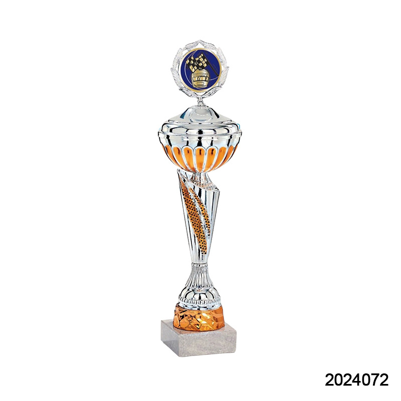 2024 New Design Different Size Custom Made Marble Base Sports Golf Soccer Basketball Marathon Custom Logo Silver Metal Gold Dance Trophy Cup 